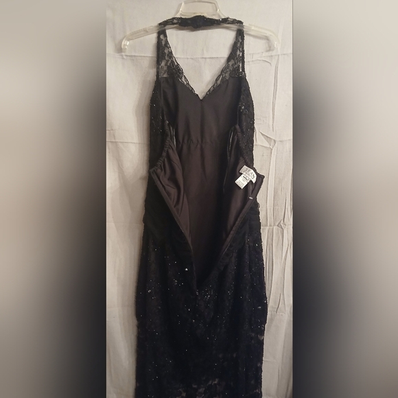 VINTAGE SEAN COLLECTION Black Halter HIGH LOW Dress - Picture 7 of 10